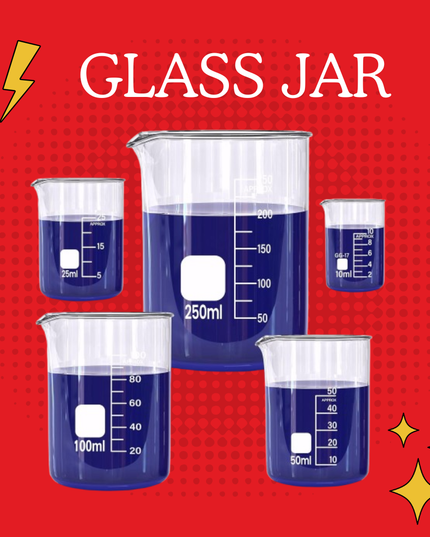 Glass Jar Pack of 5 up to 1000 ML.