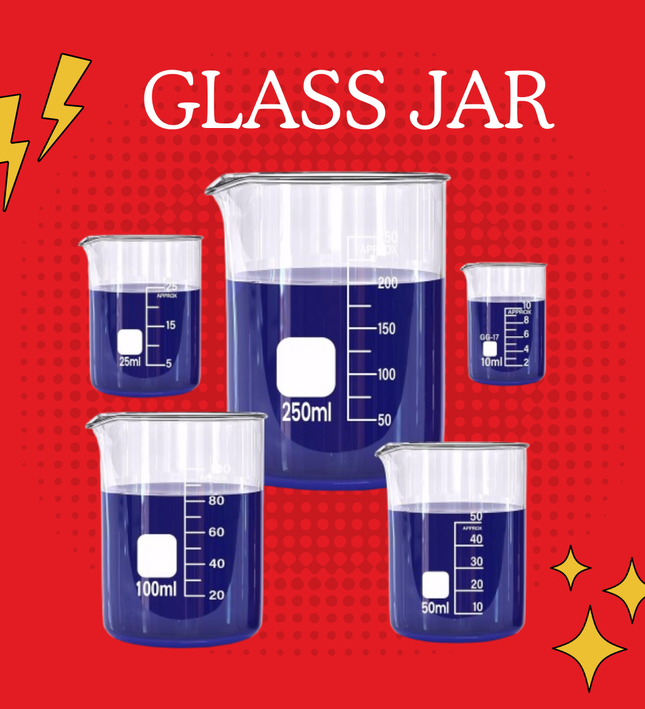 Glass Jar Pack of 5 up to 1000 ML.