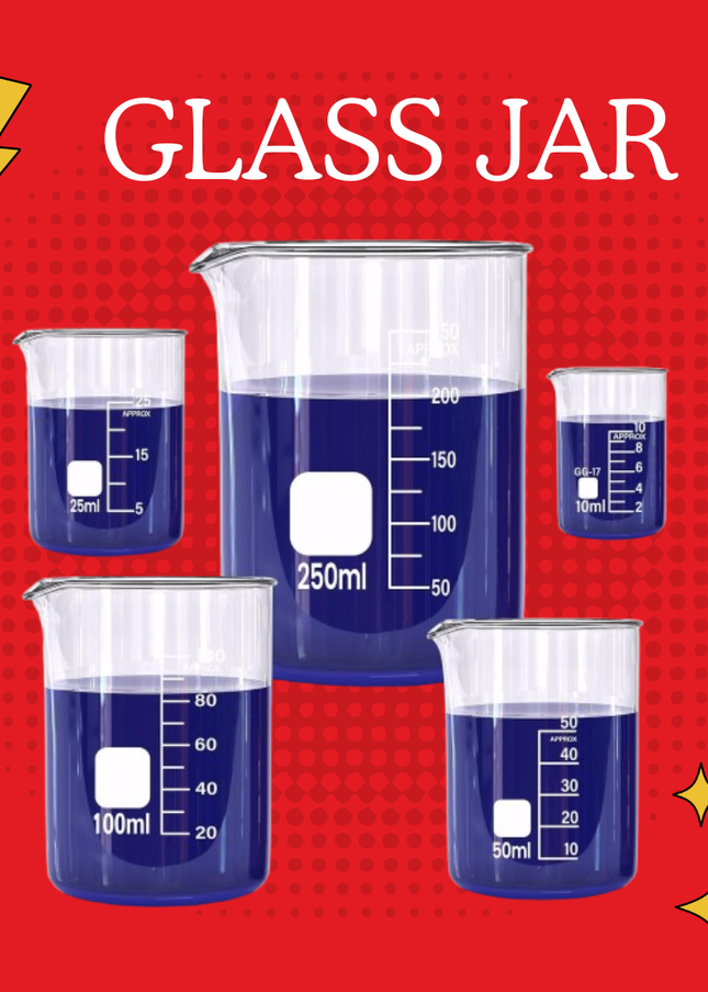 Glass Jar Pack of 5 up to 1000 ML.